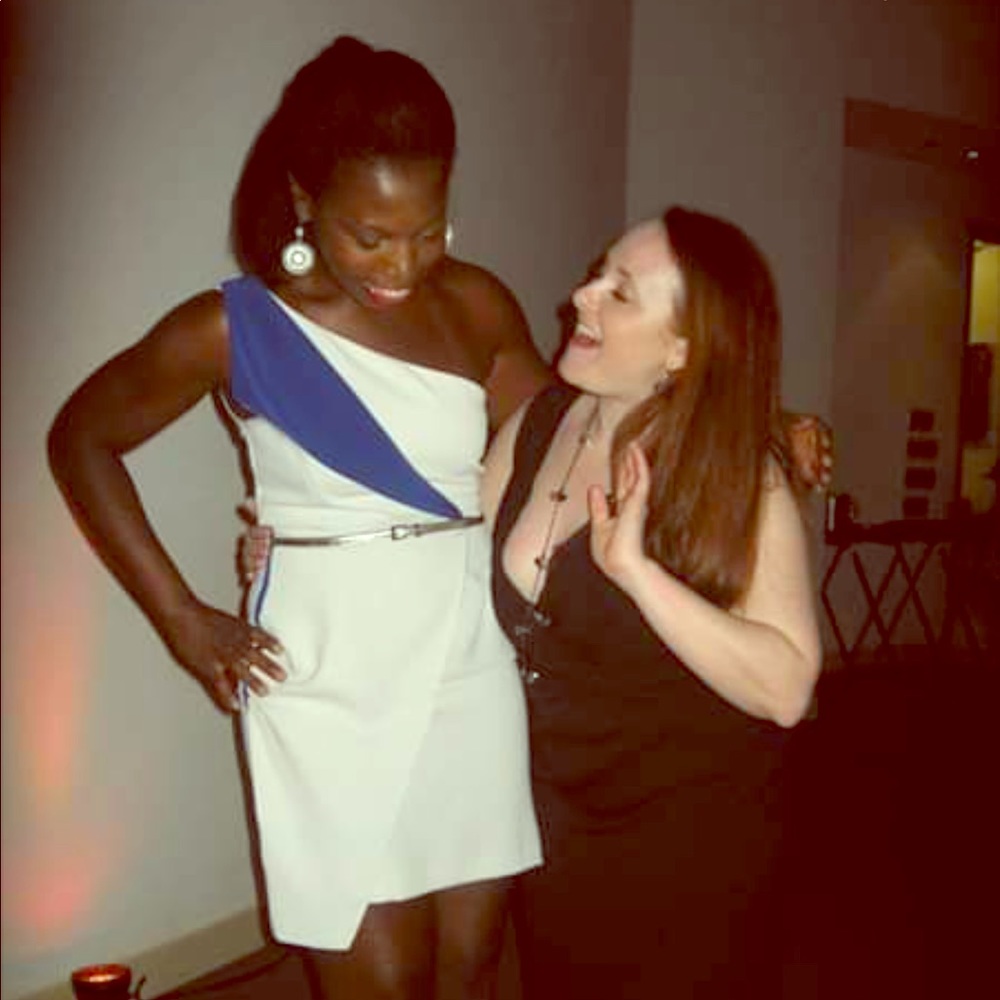 Sachin + Babi one shoulder dress!